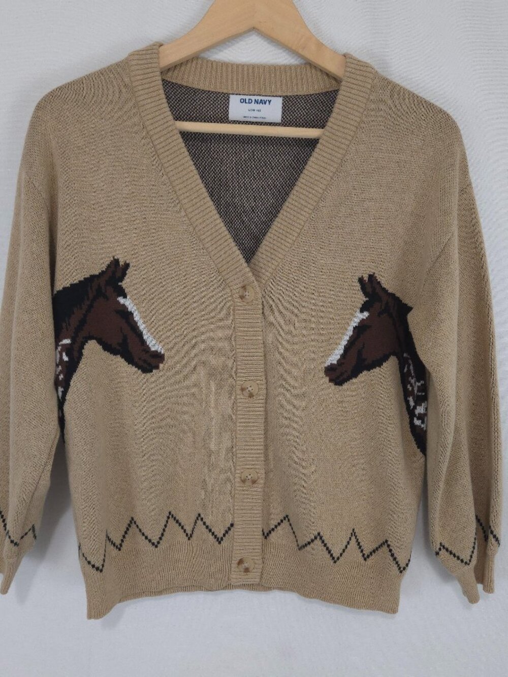 Old Navy Girls Slouchy Horse Long-Sleeve Cardigan Sweater